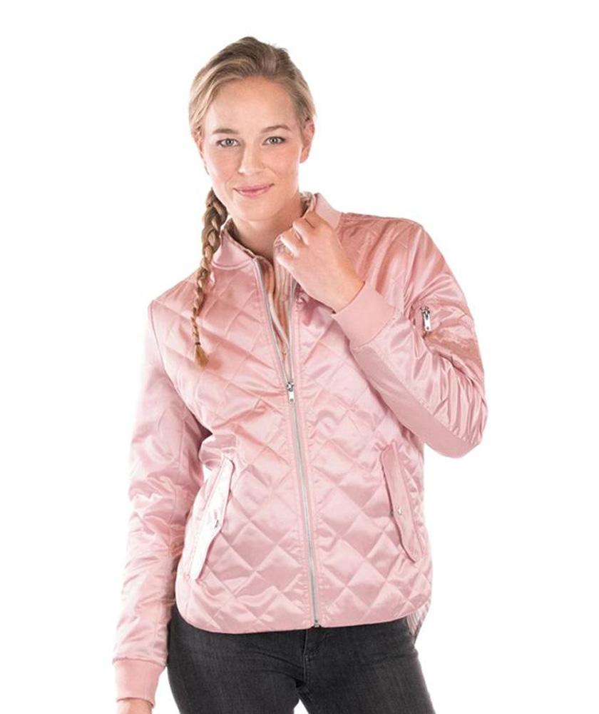 Monogrammed Rose Gold Quilted Boston Flight Jacket