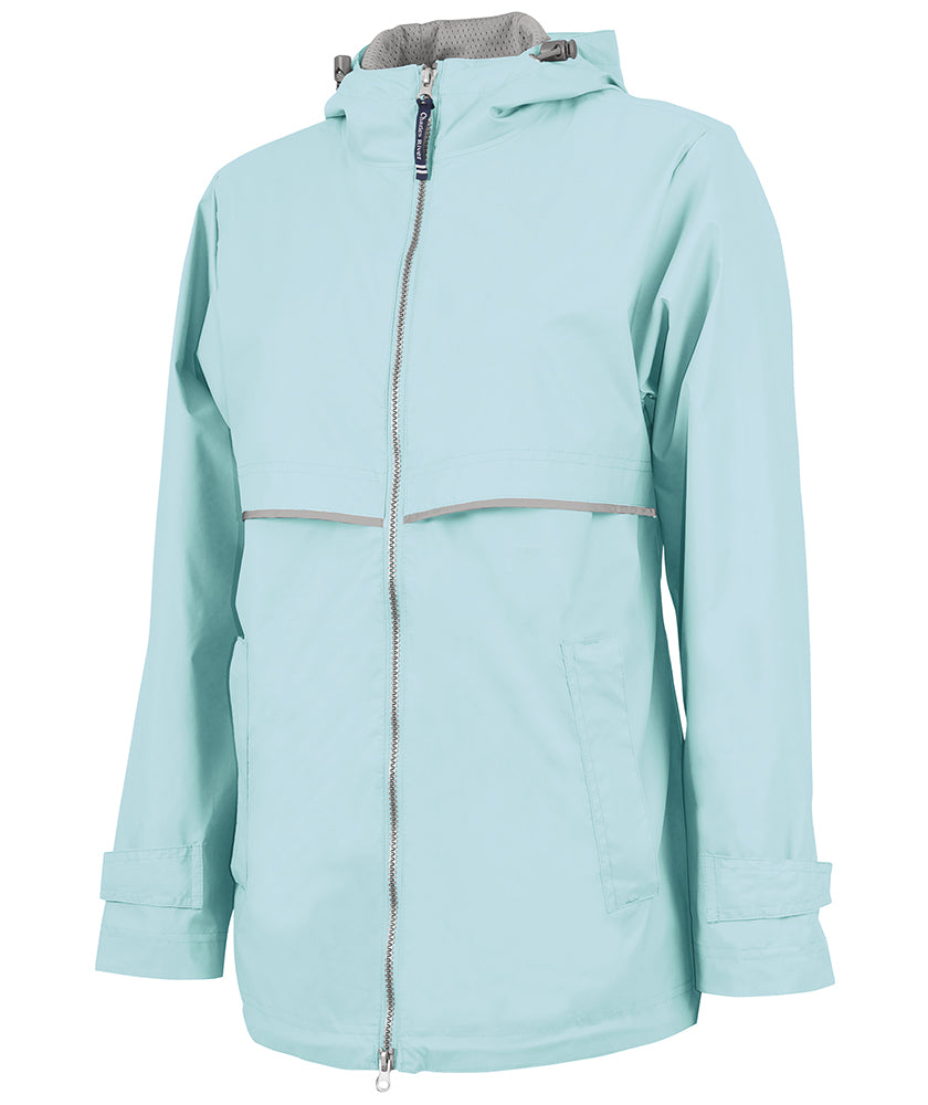 Buy Monogrammed Aqua Women's New Englander Rain Jacket