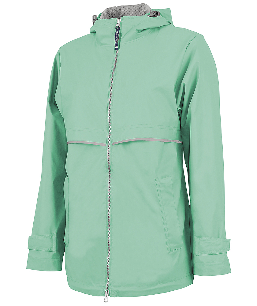 Monogrammed Full-Zip New Englander Women's Rain Jacket
