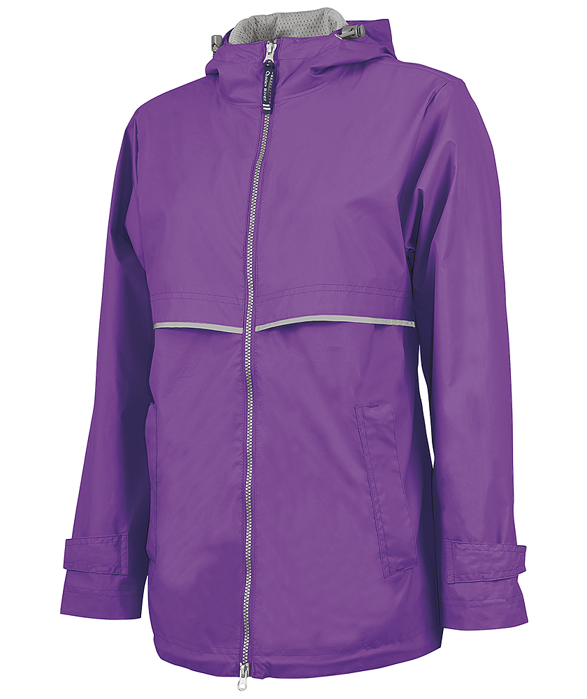 Monogrammed Full-Zip New Englander Women's Rain Jacket