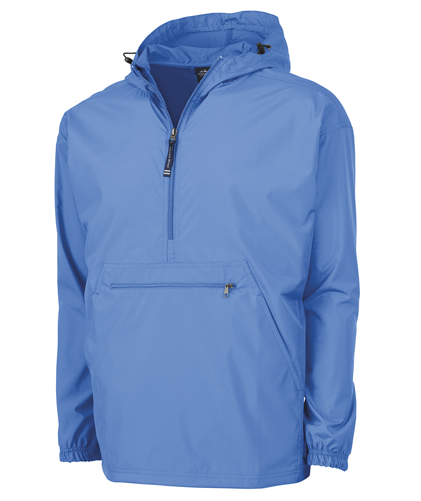 Monogrammed Unlined Lightweight Pullover Rain Jacket