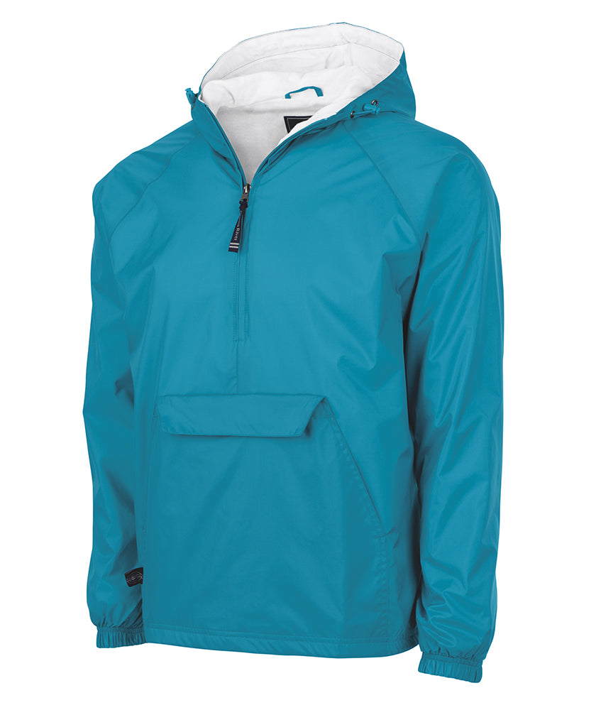 Monogrammed Marine Blue Pullover Rain Jacket by Charles River Apparel 9905