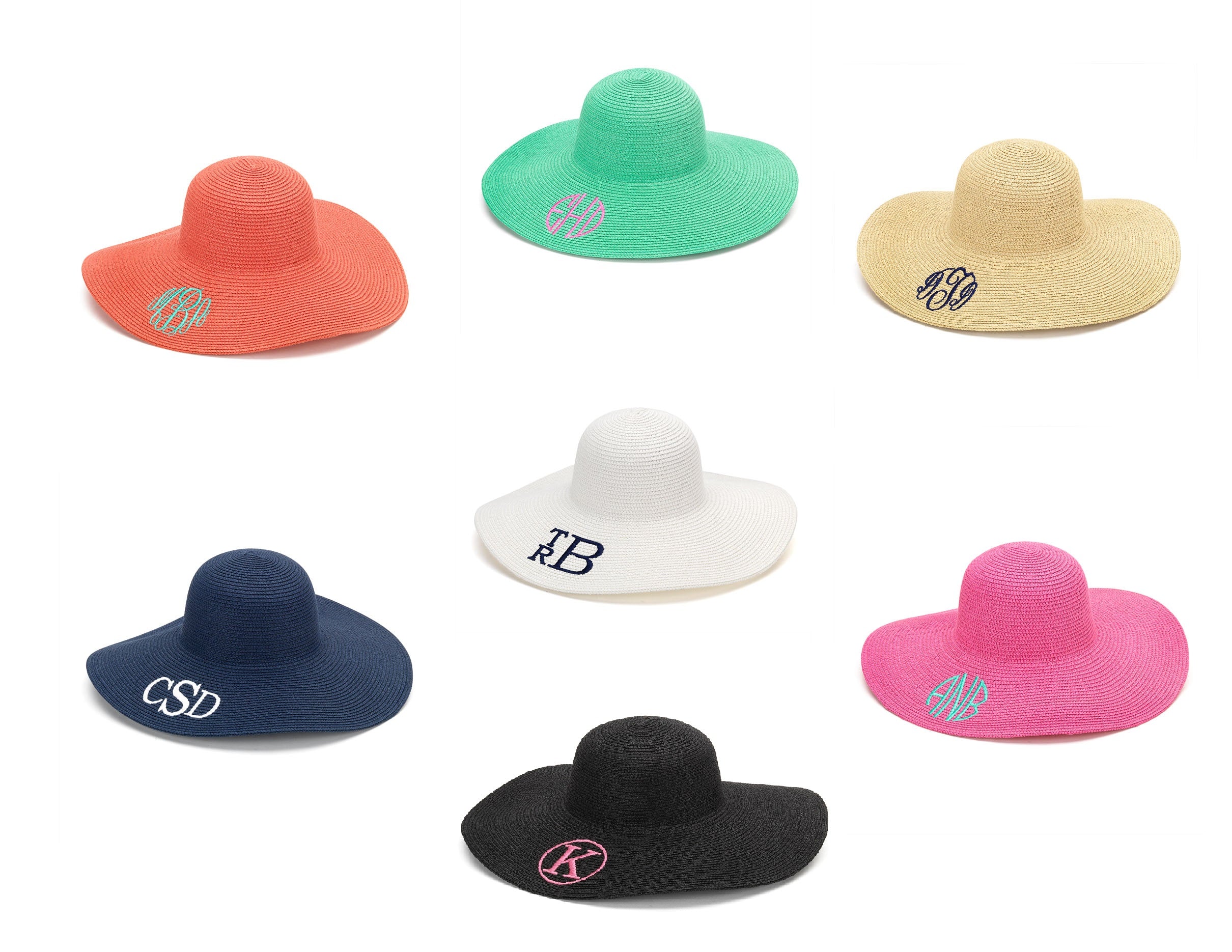 Monogrammed Floppy Beach Hat