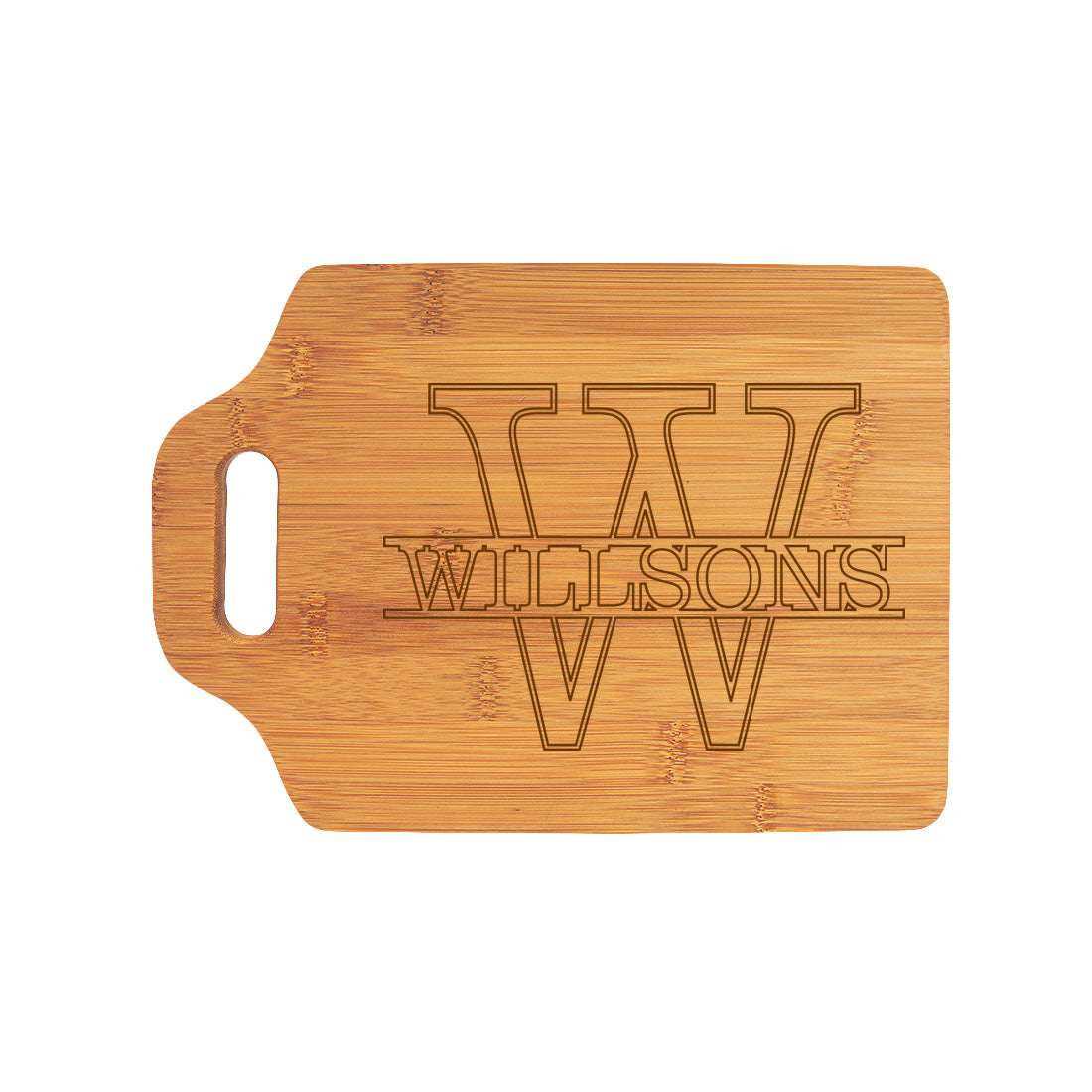 Monogrammed Wood Cutting Board - Name Design