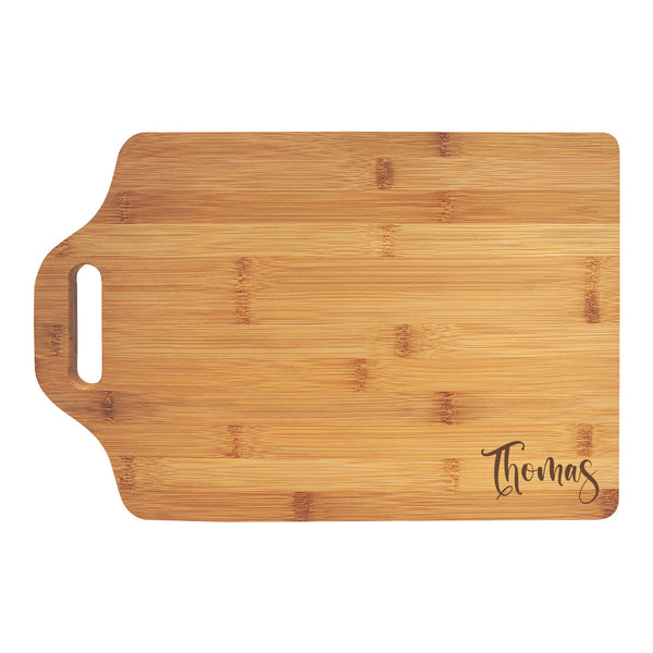Monogrammed Wood Cutting Board - Script Design