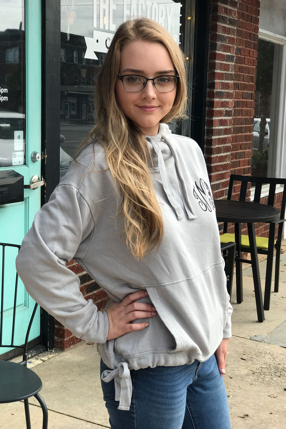 Personalized Women's Laconia Hooded Sweatshirt - Light Grey