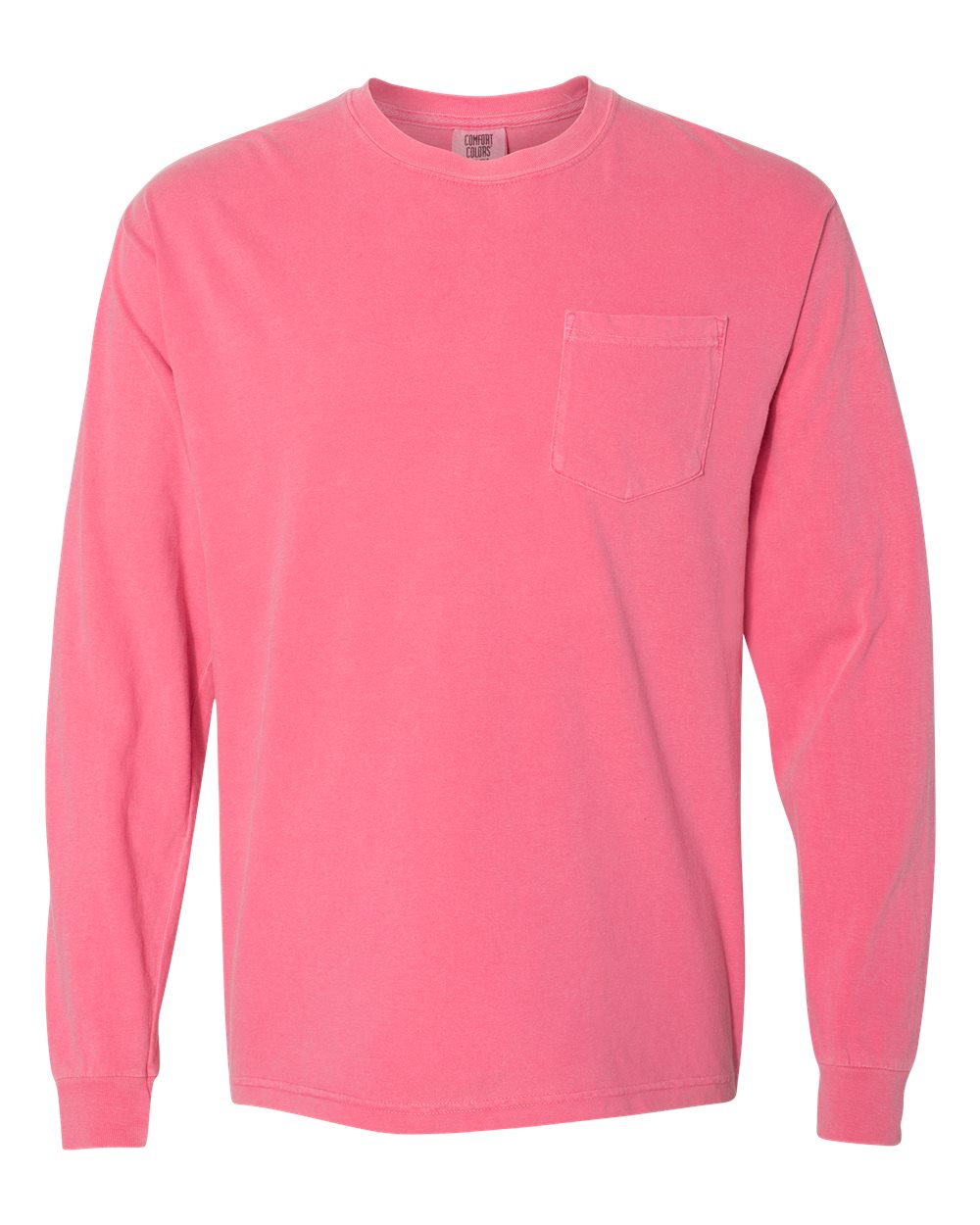Monogrammed Comfort Colors Long Sleeve Pocket Tee