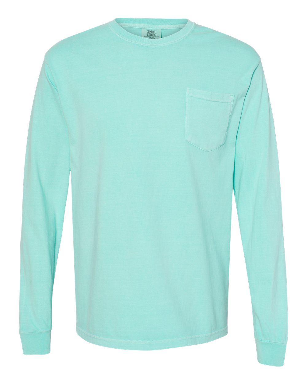Monogrammed Comfort Colors Long Sleeve Pocket T-Shirt