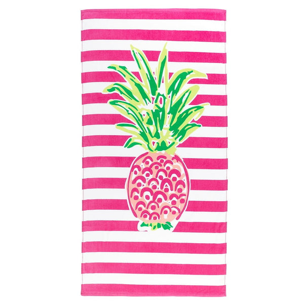 Pineapple Stripe Beach Towel