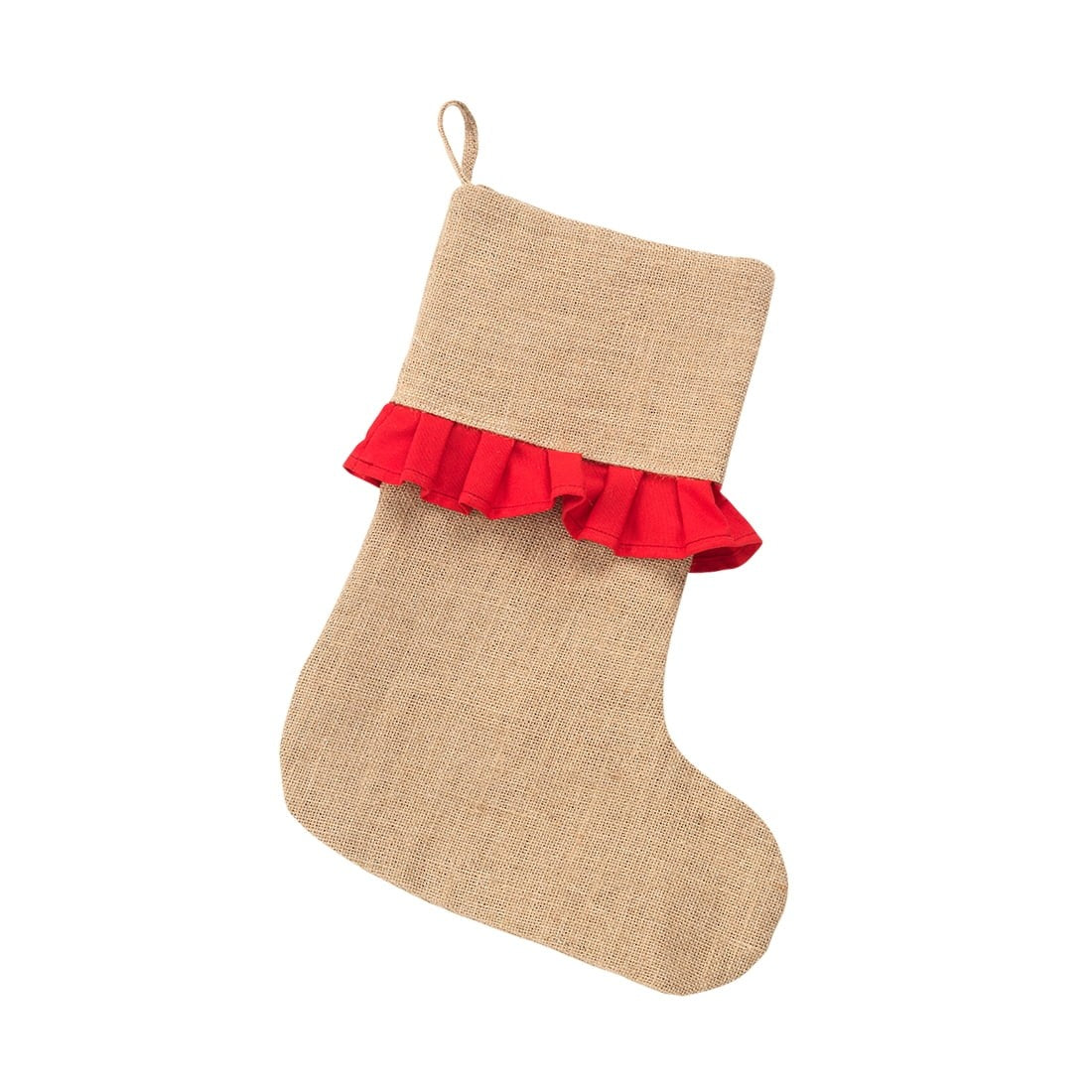 Personalized Red Ruffle Stocking