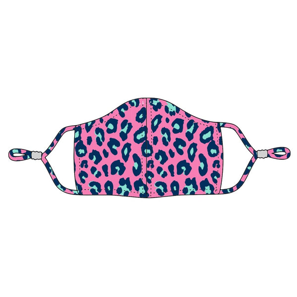  Pink Leopard Adjustable Kids' Face Mask - Non-Medical