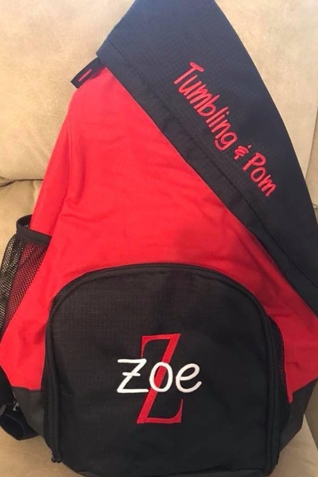 Custom Cheer Bag - Red Sling Backpack