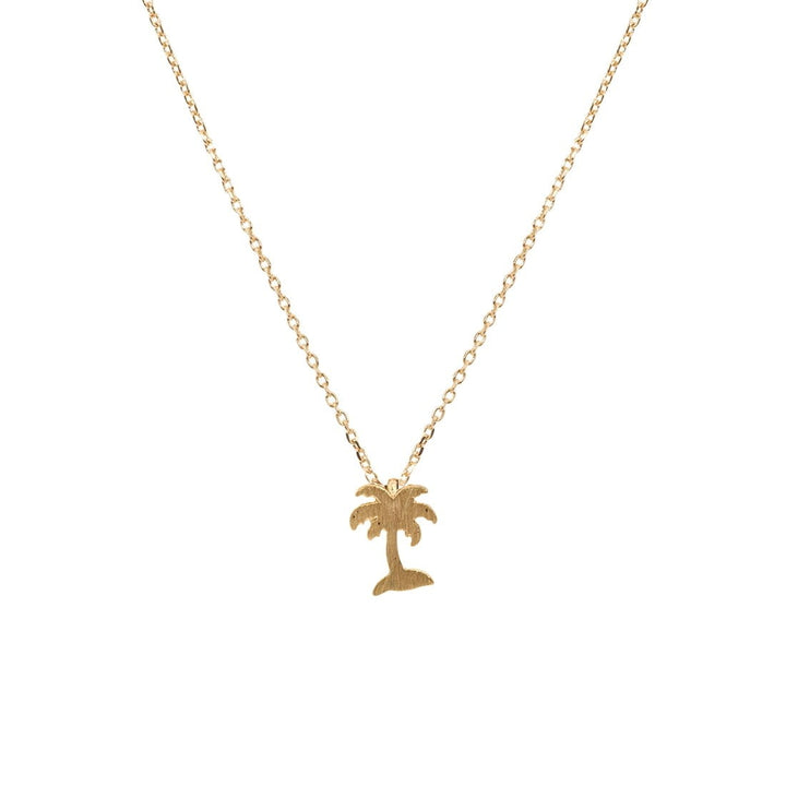 Gold Palm Tree Necklace 